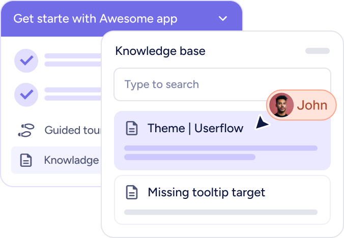 Checklists and built-in resource center